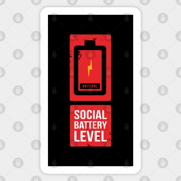 Social Battery Level Sticker by BadBox